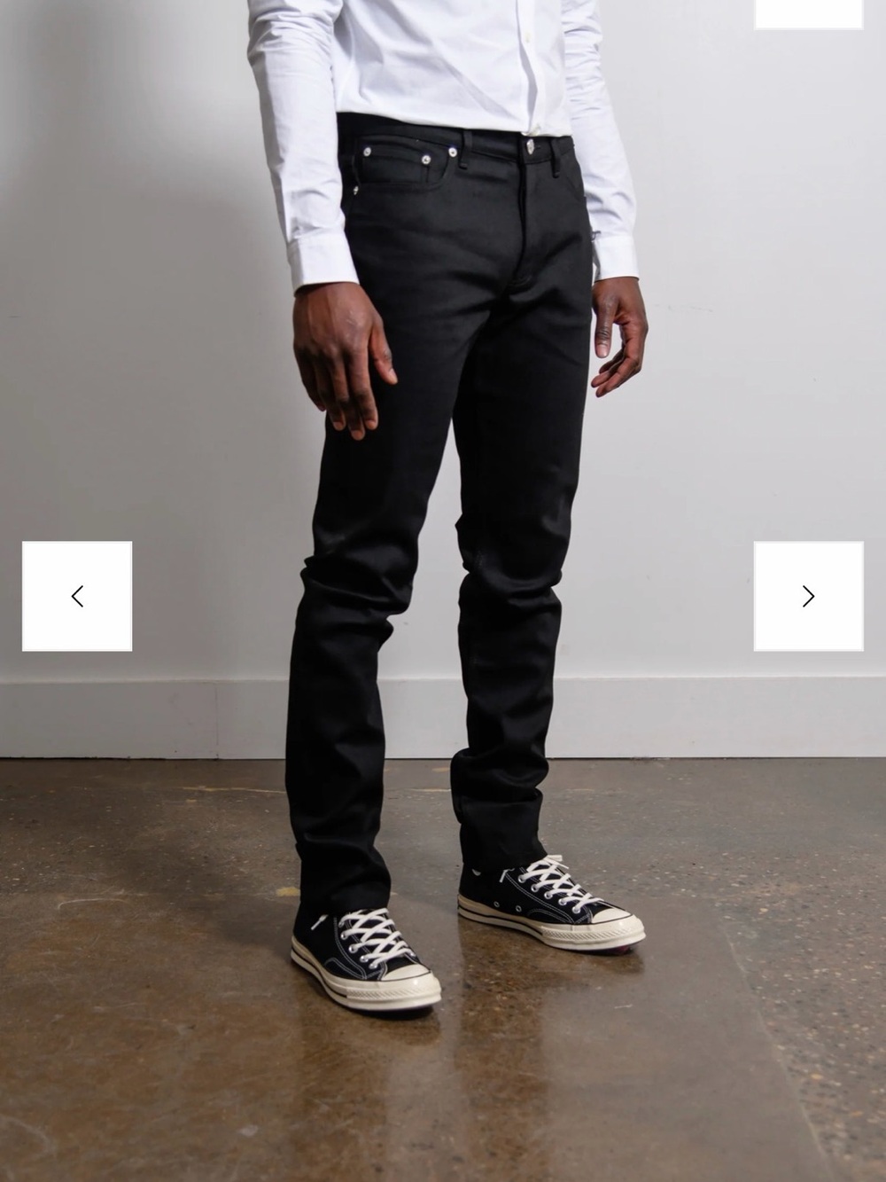 A.P.C. Men's Black Skinny Button-Fly Jeans